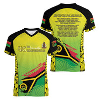 Vanuatu 46th Independence Women V-Neck T-Shirt Special Style LT05 - Polynesian Pride