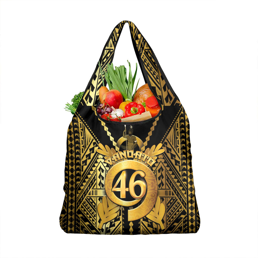 Vanuatu 46th Anniversary Of Independence Grocery Bag Gold Style LT05 1-pack One Size Gold - Polynesian Pride