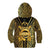 Vanuatu 45th Anniversary Of Independence Kid Hoodie Gold Style - Polynesian Pride