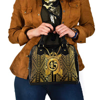 Vanuatu 45th Anniversary Of Independence Shoulder Handbag Gold Style - Polynesian Pride