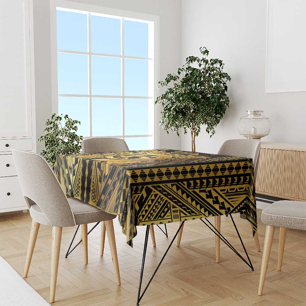 Vanuatu 45th Anniversary Of Independence Tablecloth Gold Style - Polynesian Pride