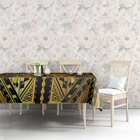 Vanuatu 45th Anniversary Of Independence Tablecloth Gold Style - Polynesian Pride