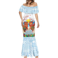 Hawaii And Japan Okinawa Mermaid Dress Aloha Gozaimasu Tiki With Shisa LT05 - Polynesian Pride