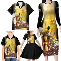 Papua New Guinea Family Matching Long Sleeve Bodycon Dress and Hawaiian Shirt 50 Years Of Independence LT05 - Polynesian Pride