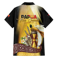 Papua New Guinea Family Matching Off The Shoulder Long Sleeve Dress and Hawaiian Shirt 50 Years Of Independence LT05 - Polynesian Pride