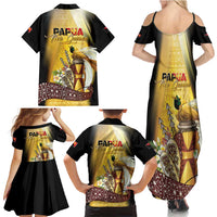 Papua New Guinea Family Matching Summer Maxi Dress and Hawaiian Shirt 50 Years Of Independence LT05 - Polynesian Pride