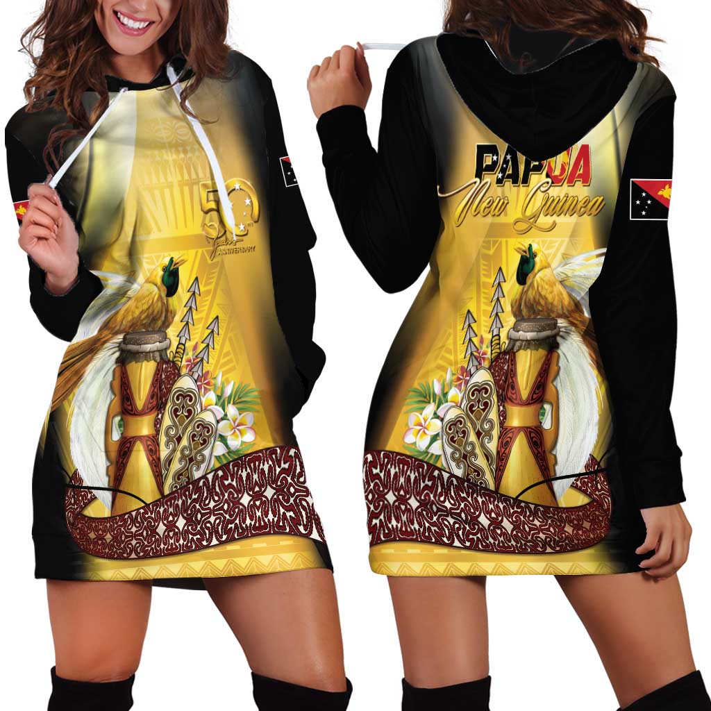 Papua New Guinea Hoodie Dress 50 Years Of Independence LT05 - Polynesian Pride
