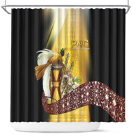 Papua New Guinea Shower Curtain Independence Day Unique Style LT05 Gold - Polynesian Pride