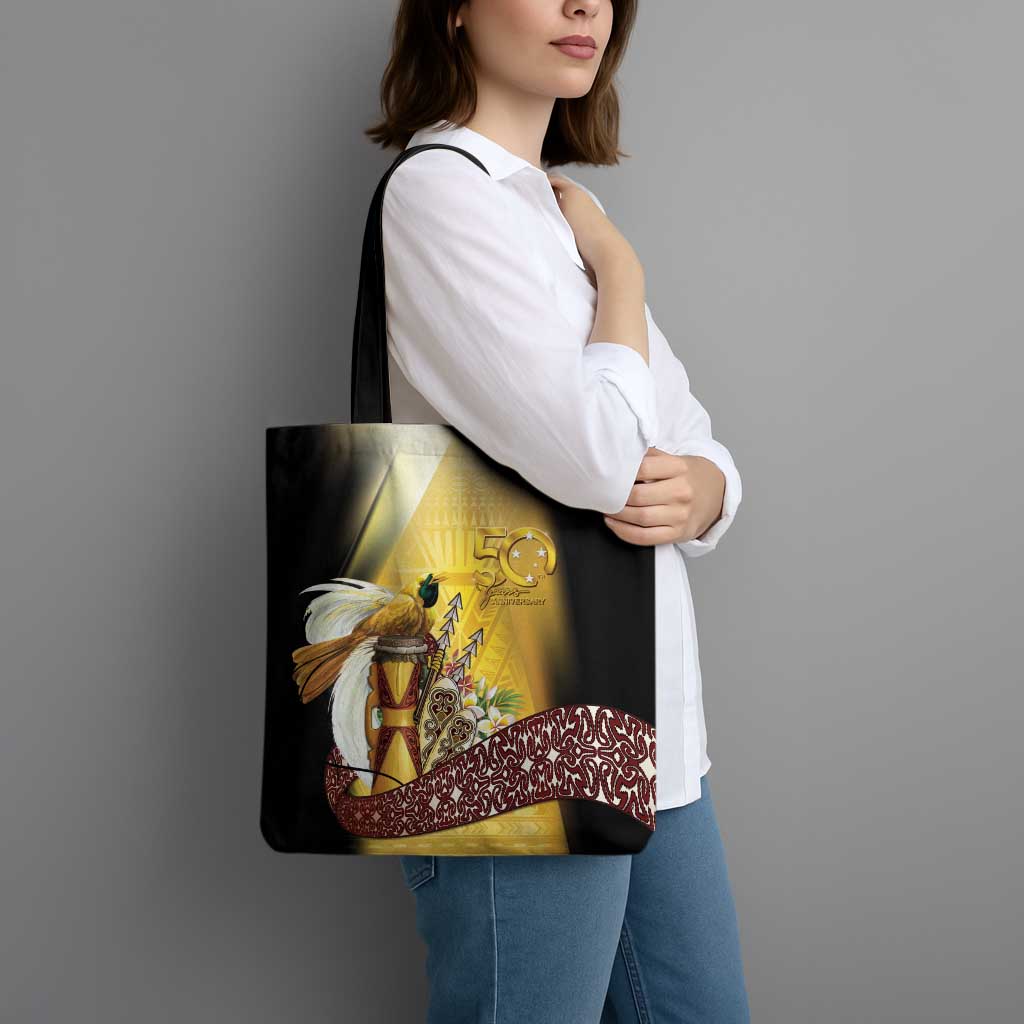 Papua New Guinea Tote Bag 50 Years Of Independence - Polynesian Pride
