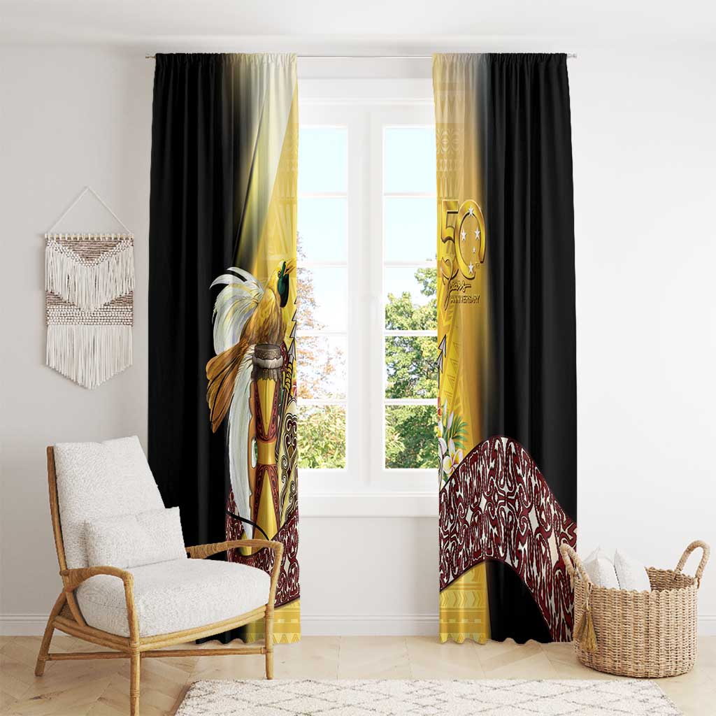 Papua New Guinea Window Curtain 50 Years Of Independence - Polynesian Pride