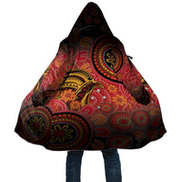 Papua New Guinea Cloak Birds Of Paradise With Aboriginal Pattern LT05 Unisex Red - Polynesian Pride