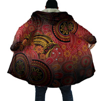 Papua New Guinea Cloak Birds Of Paradise With Aboriginal Pattern LT05 - Polynesian Pride