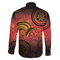 Papua New Guinea Family Matching Short Sleeve Bodycon Dress and Hawaiian Shirt Birds Of Paradise With Aboriginal Pattern LT05 - Polynesian Pride