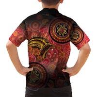 Papua New Guinea Hawaiian Shirt Birds Of Paradise With Aboriginal Pattern - Polynesian Pride