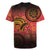 Papua New Guinea Rugby Jersey Birds Of Paradise With Aboriginal Pattern - Polynesian Pride