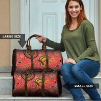Papua New Guinea Travel Bag Birds Of Paradise With Aboriginal Pattern - Polynesian Pride