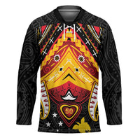 Papua New Guinea Independence Day Hockey Jersey Tribal Mask - Polynesian Pride