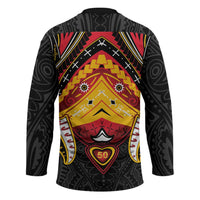 Papua New Guinea Independence Day Hockey Jersey Tribal Mask - Polynesian Pride