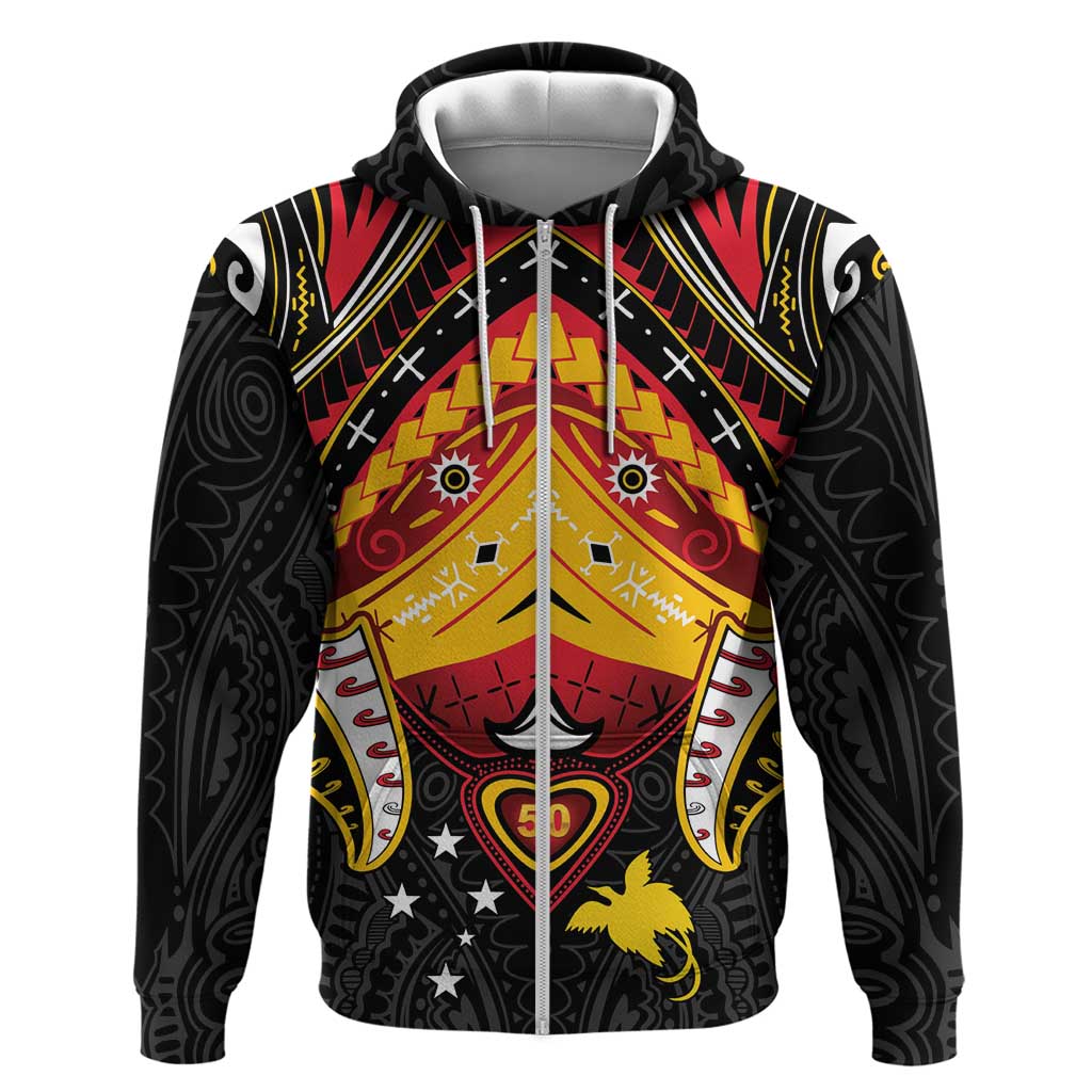 Papua New Guinea Independence Day Hoodie Tribal Mask - Polynesian Pride