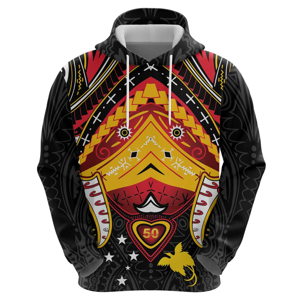 Papua New Guinea Independence Day Hoodie Tribal Mask - Polynesian Pride