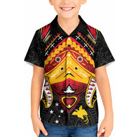 Papua New Guinea Independence Day Kid Hawaiian Shirt Tribal Mask LT05 Kid Red - Polynesian Pride