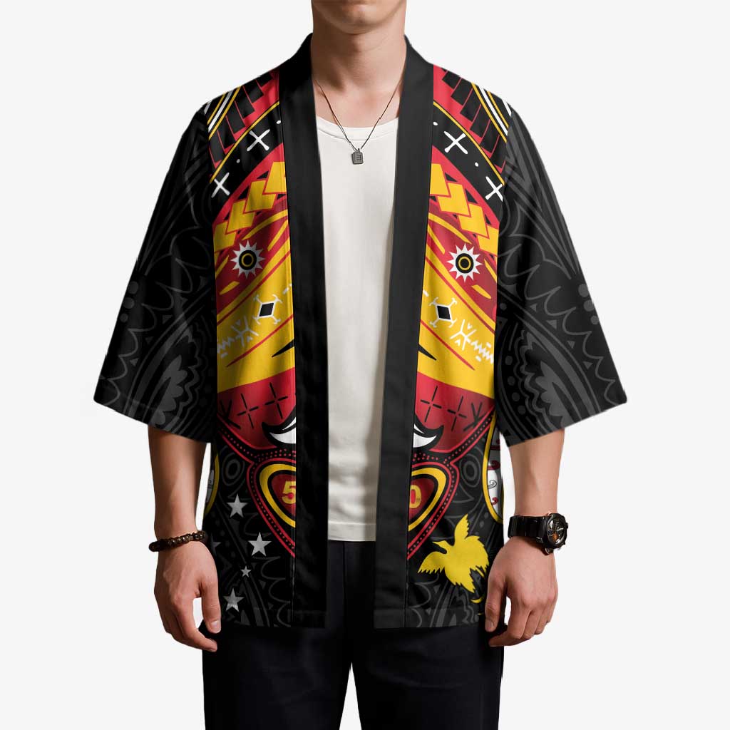 Papua New Guinea Independence Day Kimono Tribal Mask - Polynesian Pride