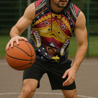 Papua New Guinea Independence Day Sleeveless Hoodie Tribal Mask - Polynesian Pride