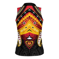 Papua New Guinea Independence Day Women Sleeveless Polo Shirt Tribal Mask LT05 - Polynesian Pride