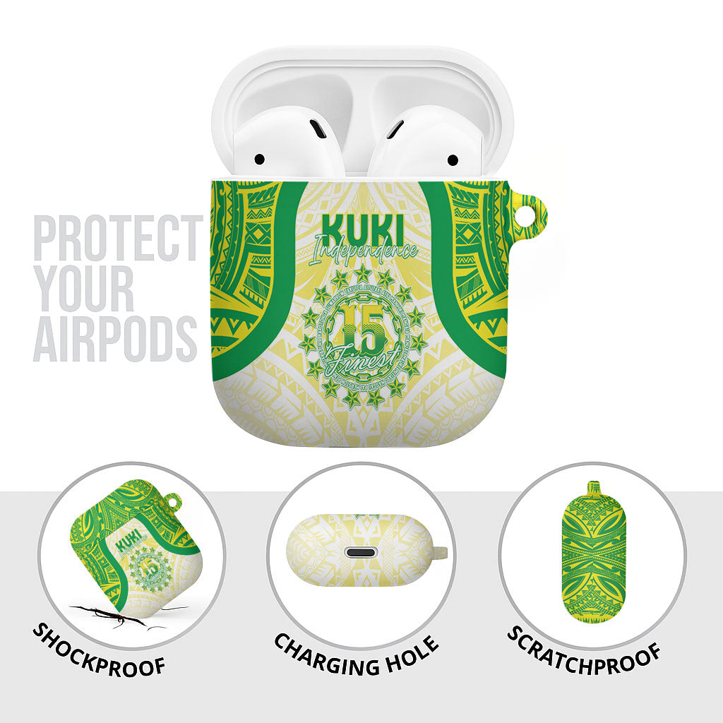 Kuki Independence 2026 AirPods Case Cook Islands 15 Finest White Version LT05 - Polynesian Pride