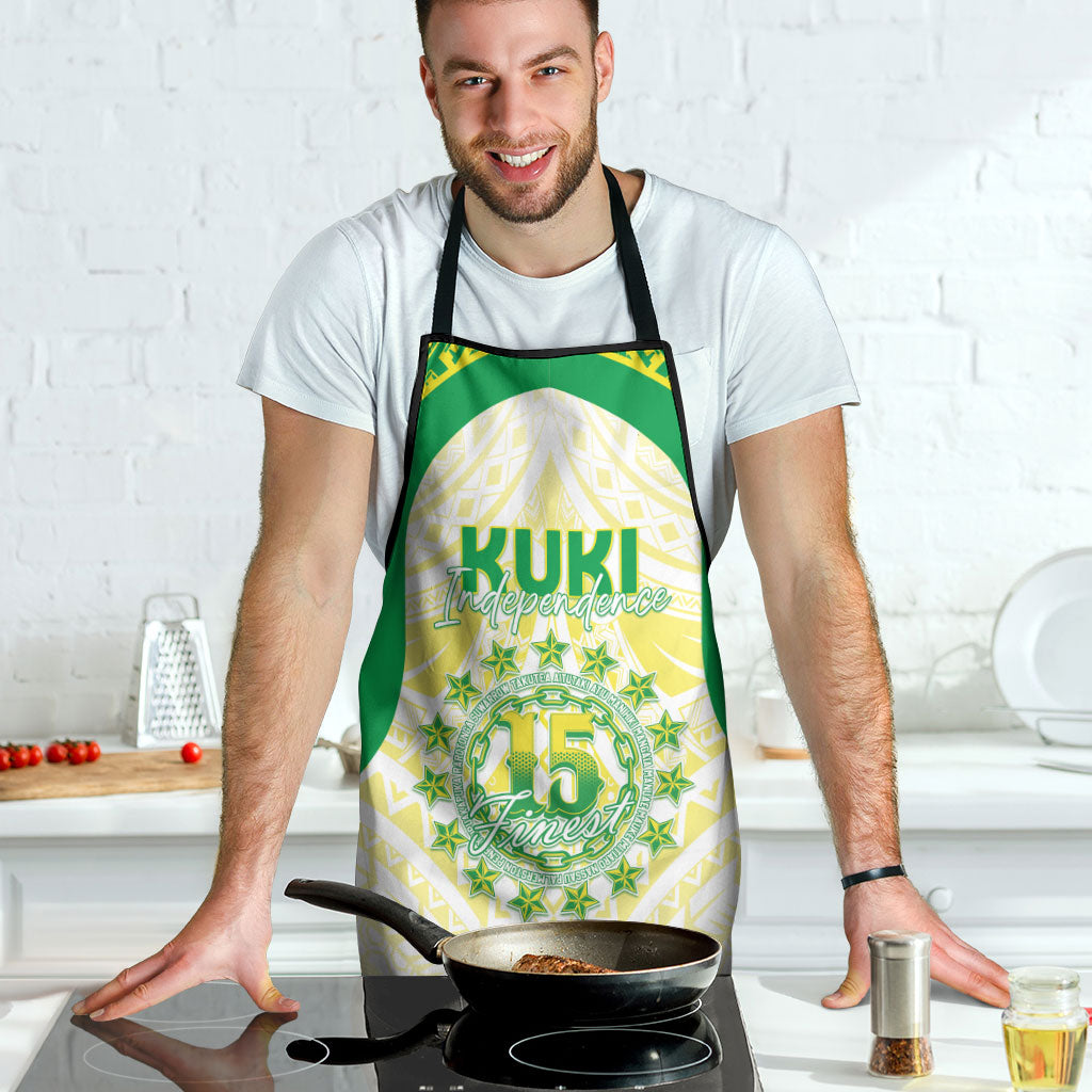 Kuki Independence 2026 Apron Cook Islands 15 Finest White Version LT05 - Polynesian Pride