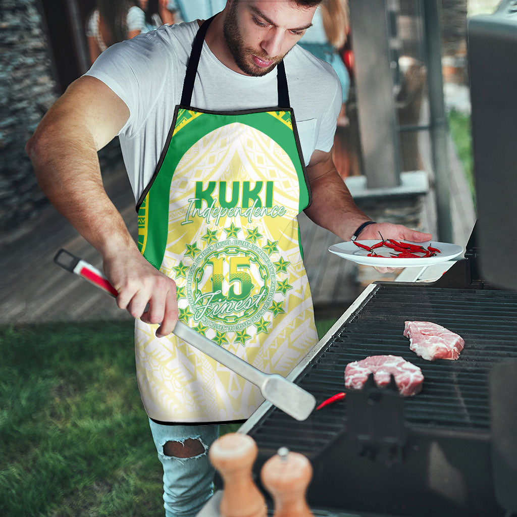 Kuki Independence 2026 Apron Cook Islands 15 Finest White Version LT05 - Polynesian Pride
