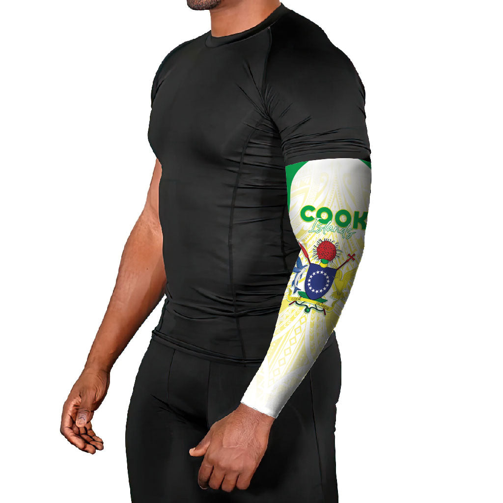 Kuki Independence 2026 Arm Sleeves Cook Islands 15 Finest White Version LT05 - Polynesian Pride