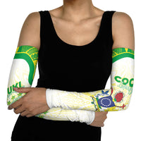 Kuki Independence 2026 Arm Sleeves Cook Islands 15 Finest White Version LT05 - Polynesian Pride