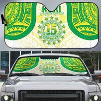 Kuki Independence 2026 Auto Sun Shade Cook Islands 15 Finest White Version LT05 White - Polynesian Pride
