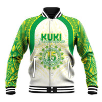Kuki Independence 2026 Baseball Jacket Cook Islands 15 Finest White Version LT05 Unisex White - Polynesian Pride