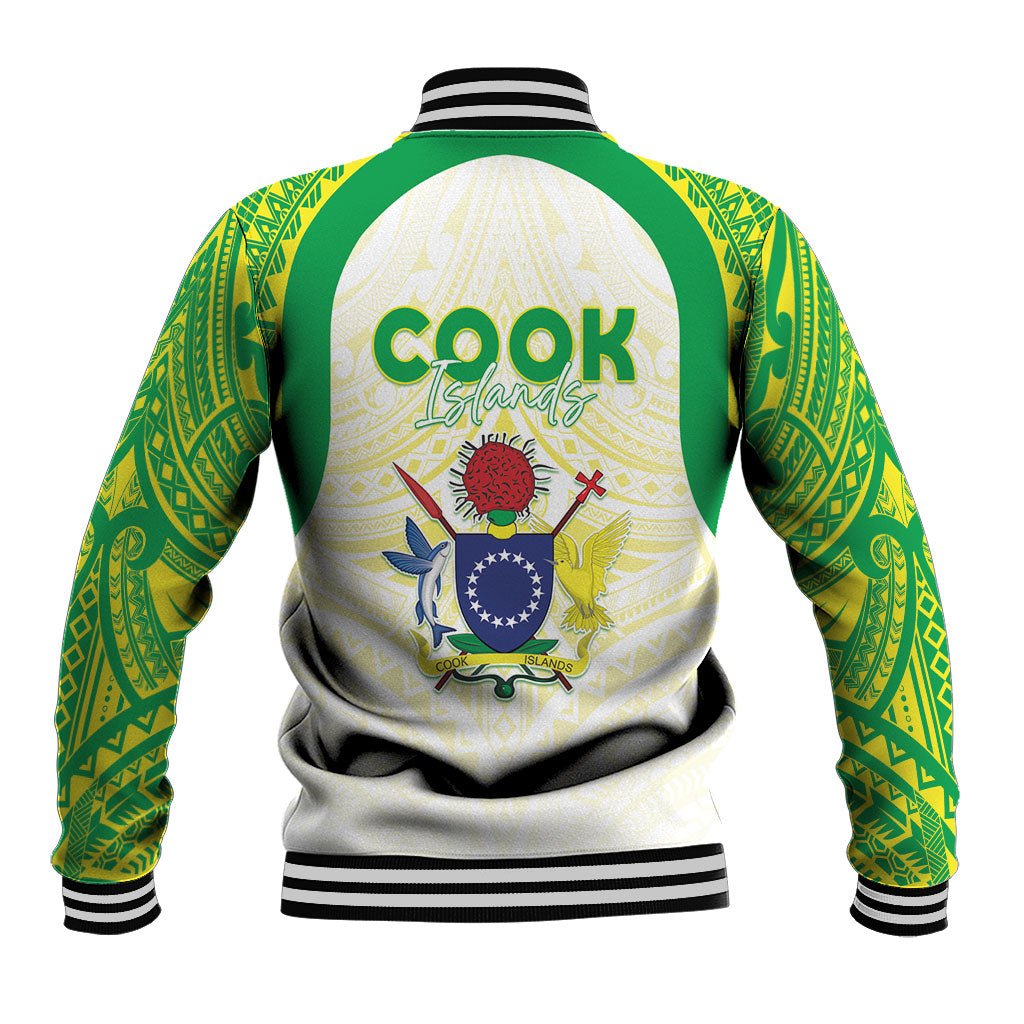 Kuki Independence 2026 Baseball Jacket Cook Islands 15 Finest White Version LT05 - Polynesian Pride