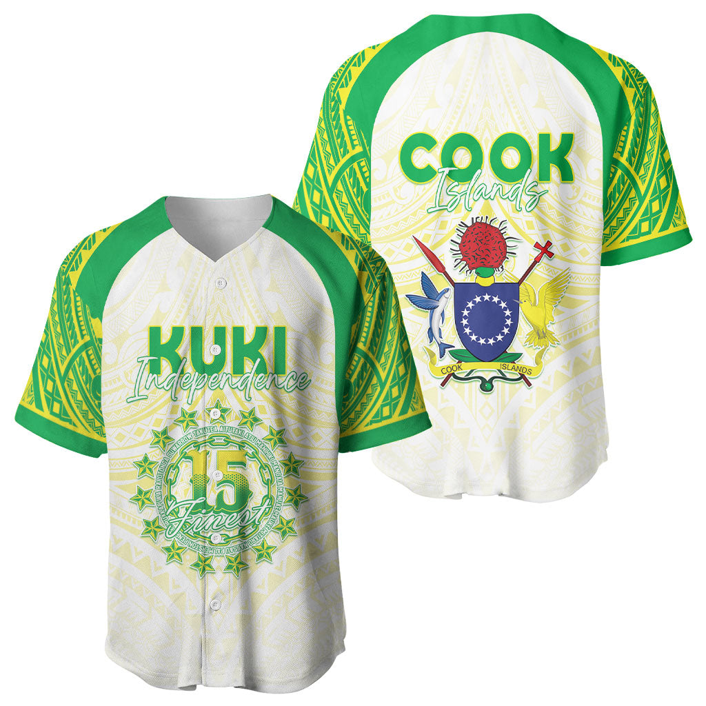Kuki Independence 2026 Baseball Jersey Cook Islands 15 Finest White Version LT05 - Polynesian Pride