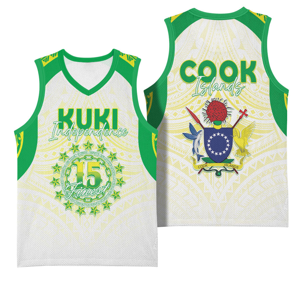 Kuki Independence 2026 Basketball Jersey Cook Islands 15 Finest White Version LT05 - Polynesian Pride