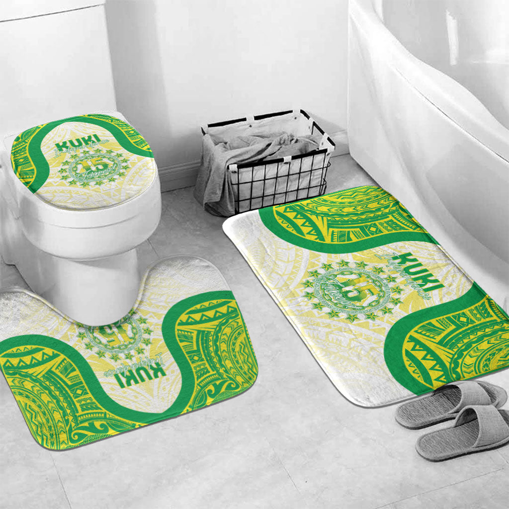 Kuki Independence 2026 Bathroom Set Cook Islands 15 Finest White Version LT05 Mat Set Only (3 pcs) One Size White - Polynesian Pride