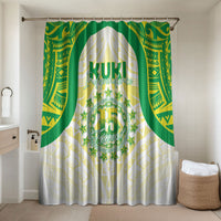 Kuki Independence 2026 Bathroom Set Cook Islands 15 Finest White Version LT05 Shower Curtain Only White - Polynesian Pride