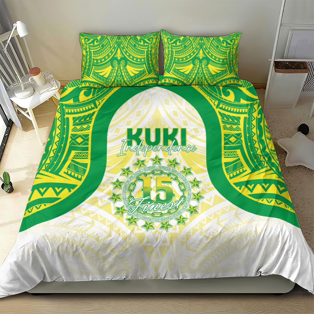Kuki Independence 2026 Bedding Set Cook Islands 15 Finest White Version LT05 - Polynesian Pride