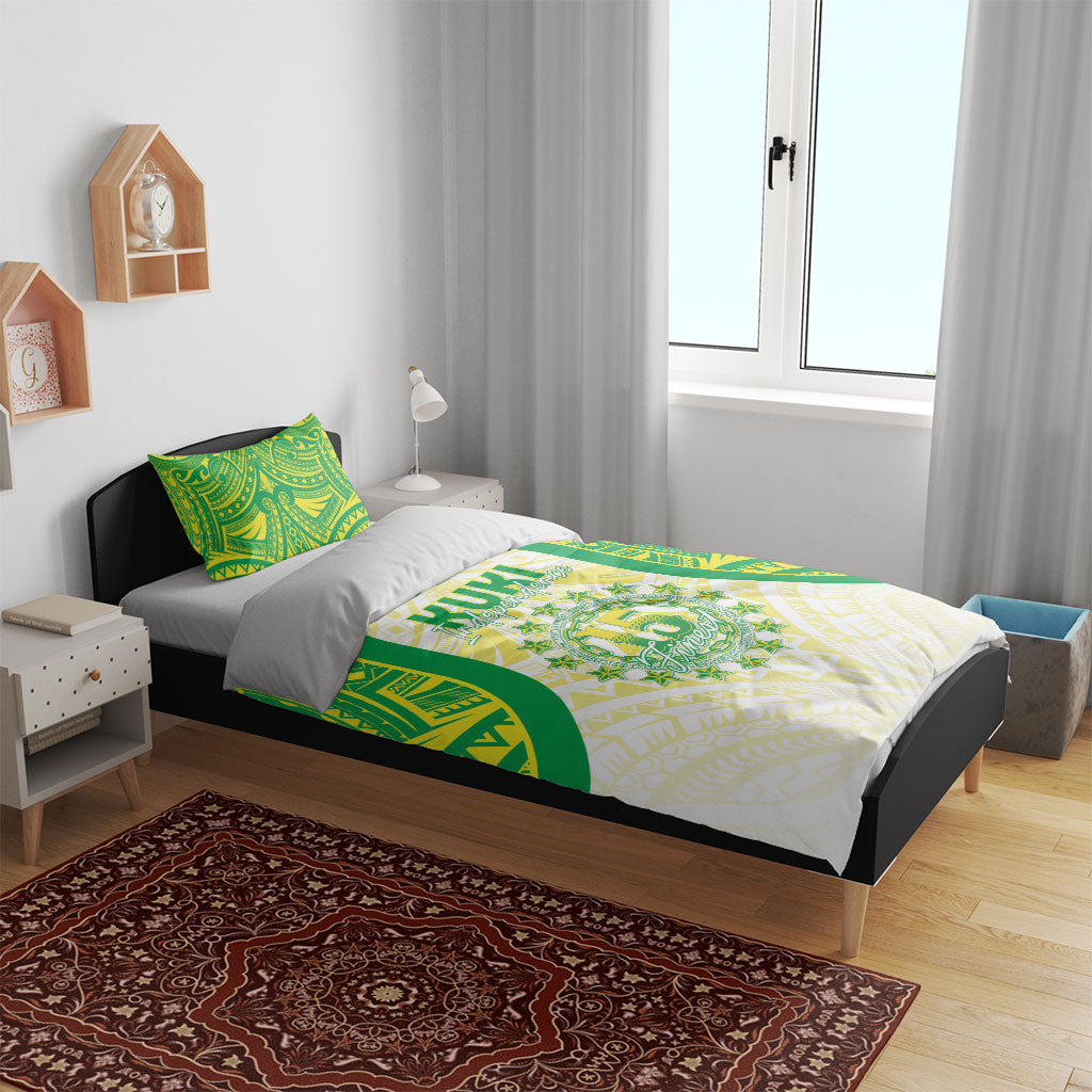 Kuki Independence 2026 Bedding Set Cook Islands 15 Finest White Version LT05 - Polynesian Pride