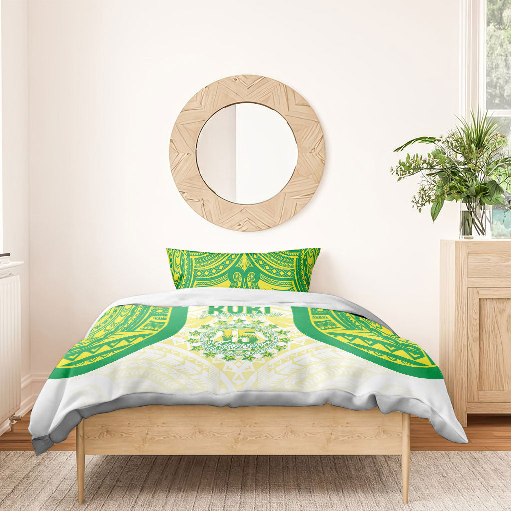 Kuki Independence 2026 Bedding Set Cook Islands 15 Finest White Version LT05 - Polynesian Pride