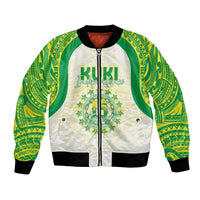 Kuki Independence 2026 Bomber Jacket Cook Islands 15 Finest White Version LT05 Unisex White - Polynesian Pride