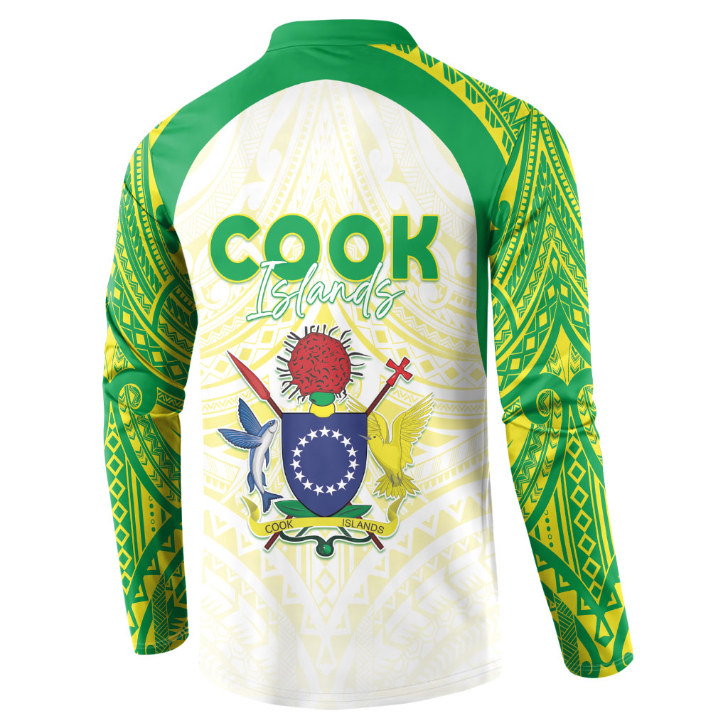 Kuki Independence 2026 Button Sweatshirt Cook Islands 15 Finest White Version LT05 - Polynesian Pride