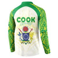 Kuki Independence 2026 Button Sweatshirt Cook Islands 15 Finest White Version LT05 - Polynesian Pride