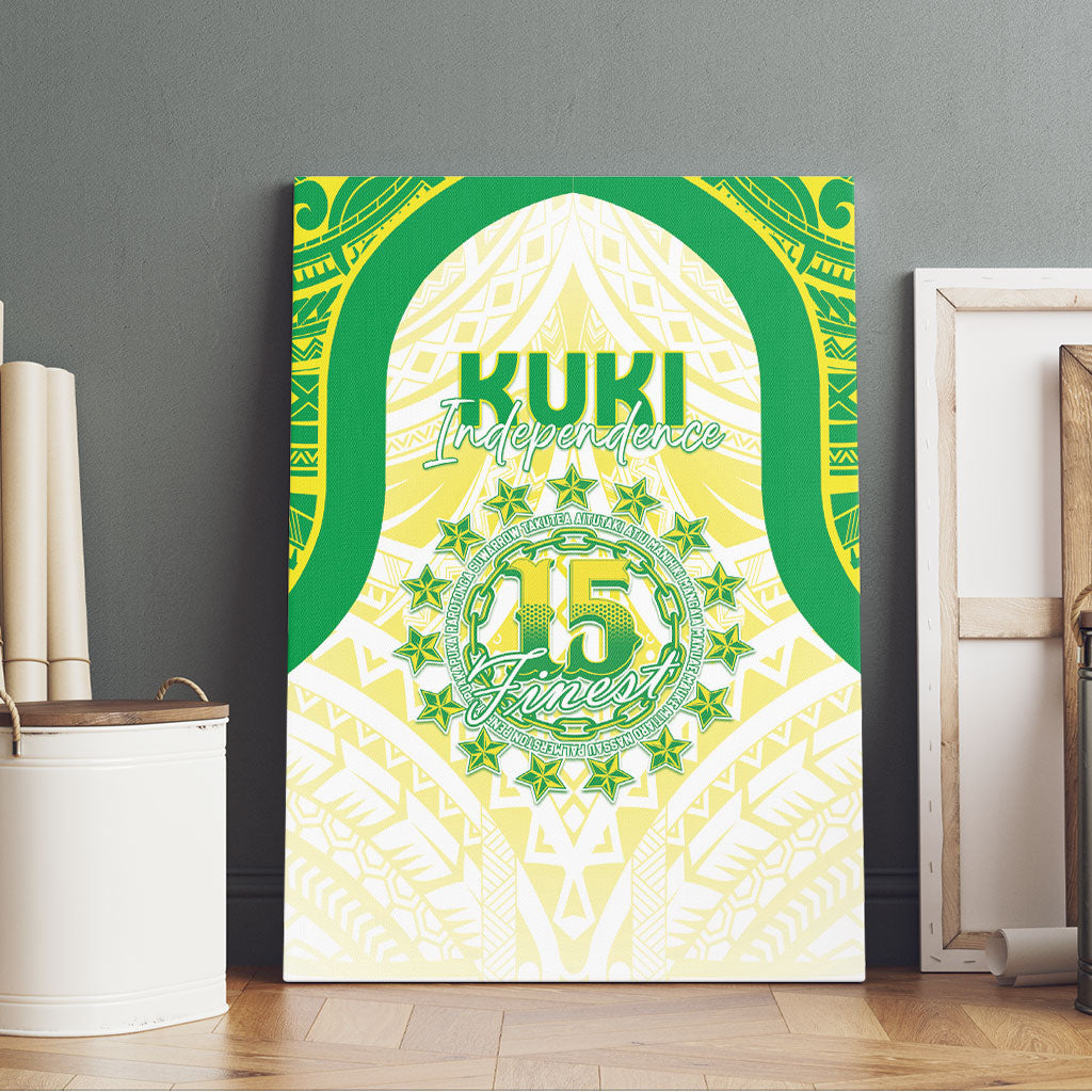 Kuki Independence 2026 Canvas Wall Art Cook Islands 15 Finest White Version LT05 - Polynesian Pride