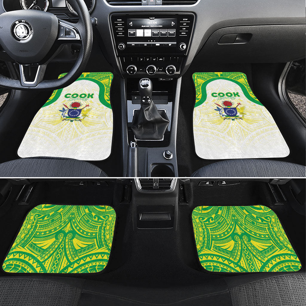Kuki Independence 2026 Car Mats Cook Islands 15 Finest White Version LT05 Set 4pcs White - Polynesian Pride