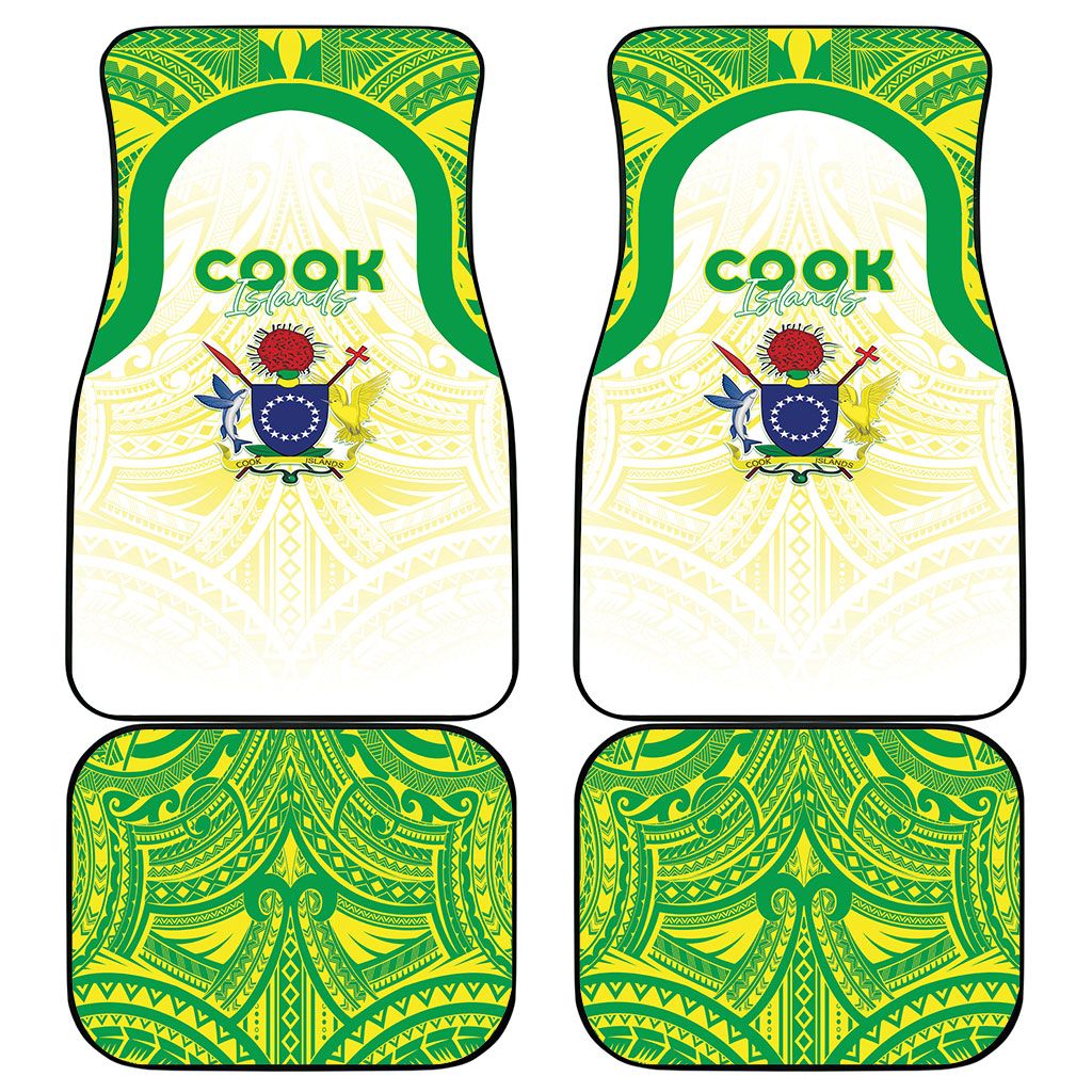 Kuki Independence 2026 Car Mats Cook Islands 15 Finest White Version LT05 - Polynesian Pride