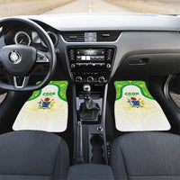 Kuki Independence 2026 Car Mats Cook Islands 15 Finest White Version LT05 Set 2pcs - Front White - Polynesian Pride